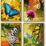 Motýle (4 obrazy v balení 18 x 24cm)