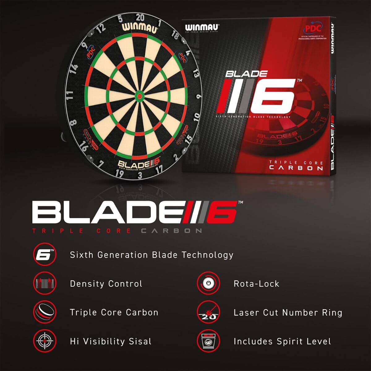 Sisalový terč Winmau Blade 6 Triple Core