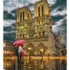 Katedrála Notre-Dame v Paríži vymaľovaný obraz