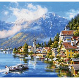 Na jazere Hallstatt (40 x 50 cm)