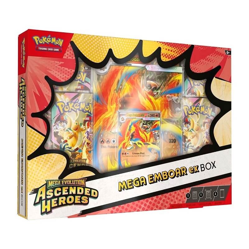 Pokémon: Ascended Heroes Mega Emboar EX box